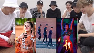 BTS REACTION Must Watch New Song Dance Video Jannat zubair Anushka sen Tiktok Best Dancers Video [upl. by Ahsirk]