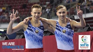 2017 Trampoline Worlds Sofia BUL  Highlights Synchronised TRA finals  We are Gymnastics [upl. by Ahsein]