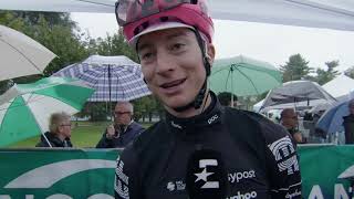 Neilson Powless  Interview at the start  Tre Valli Varesine 2024 [upl. by Eidok238]