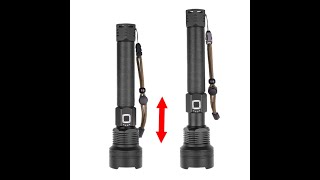 Led Flashlight USB Torch Powerful Tactical Flash Light Zoomable Hunting Lantern Waterproof Hand Lamp [upl. by Rosenwald848]