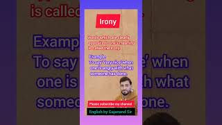 Irony  Definition of Irony  what is Irony  Irony a literary term  Irony information [upl. by Onimixam]