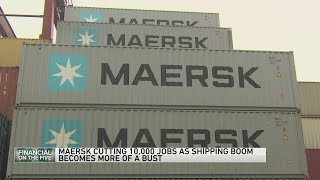 Shipping company Maersk to slash 10000 jobs citing the difficult container trade environment [upl. by Solracesoj]