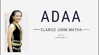 Clarice John Matha  Adaa Lyric amp Chord Cover [upl. by Adnirim863]