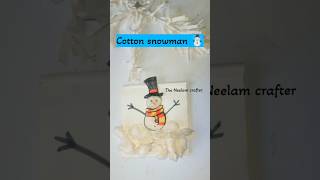 Amazing snowman craft ideas forcotton ☃️viralshort diychristmas merrychristmas shorts trending [upl. by Bannerman289]