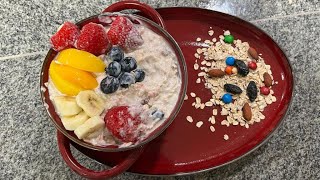 RIQUISIMO DESAYUNO CON AVENA  MUY SALUDABLE Y NUTRITIVA ESTILO BIRCHER [upl. by Aleihs]