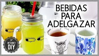 BEBIDAS SANAS y BEBIDAS PARA ADELGAZAR fáciles 🍹HEALTHY DRINKS and DRINKS TO WEIGHT LOSS easy [upl. by Zilla189]