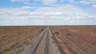 Trains on the Nullarbor Plain Australia [upl. by Eppillihp]