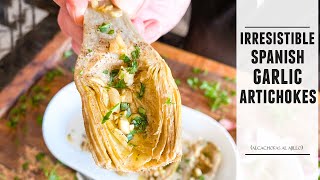 Irresistible Garlic Artichokes  Easy Spanish Tapas Recipe [upl. by Ailimaj299]