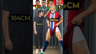 Ronaldo Vs Mbappe Vs Haaland Vs Bellingham Height Comparison 💀🥶football shorts ytshorts [upl. by Rohn269]