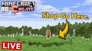 Building my FIRST SHOP  Minecraft ReCreate SMP [upl. by Siladnerb407]