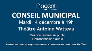 Conseil municipal de NogentsurMarne du 14 décembre 2021 [upl. by Hittel]