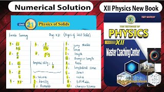 12th Class physics new book 2024 numerical solution chapter 21  Physics of Solid states [upl. by Knute]