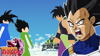 Vegeta Reacts To Goku and Vegeta VS Broly Stick Fight [upl. by Ivor495]