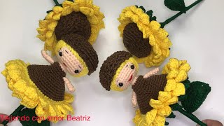 GIRASOL REVERSIBLE en tendencia paso a paso de girasol a crochet reversible viral [upl. by Ardnekal]