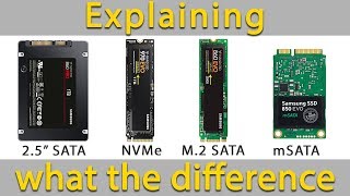 Explaining the Difference Between SSD NVMe and M2 SATA and mSATA [upl. by Tsenre]