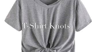 HOW TO TIE KNOTS ON T SHIRTS  TSHIRT HACKS  How to tuck amp tie your shirts [upl. by Theone272]