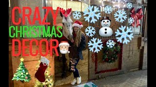 Decorating My Horses Stall For Christmas [upl. by Eanrahc]