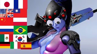 Widowmaker Ult in Different Languages  Overwatch 2 [upl. by Lladnarc762]