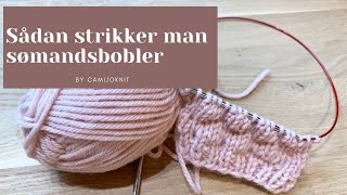 En lille video der illustrerer hvordan man strikker sømandsbobler [upl. by Laemsi]