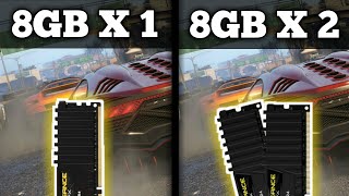 8GB vs 16GB RAM Gaming Benchmarks  FPS Difference [upl. by Zednanreh928]