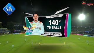 LSG vs KKR QUINTON DE KOCK 140 RUNS 70 BALLS HIGHLIGHTS 2022  LUCKNOW vs KOLKATA HIGHLIGHT LSGvKKR [upl. by Boar]