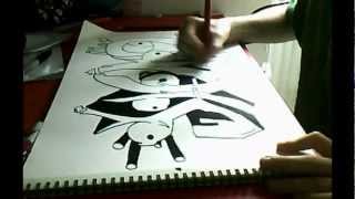 How to draw semiwildstyle graffiti in 5 steps by Sicko [upl. by Gnemgnok]