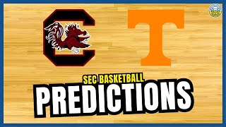 South Carolina vs Tennessee PREDICTION  2024 SEC Basketball Predictions [upl. by Nwahsyd]