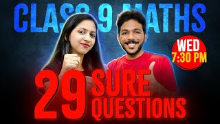 Class 9 Maths Public Exam  29 Sure Questions  Exam Winner [upl. by Ferro]