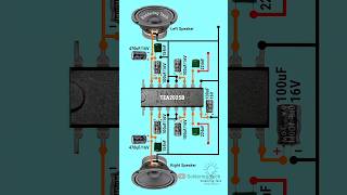 TEA2025 ic amplifier circuit  TEA2025 ic stereo amplifier amplifier amplificador [upl. by Maker]