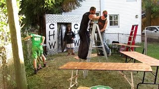 Table Battle Royal LAST MATCH CHW Backyard Wrestling [upl. by Ardnwahs]