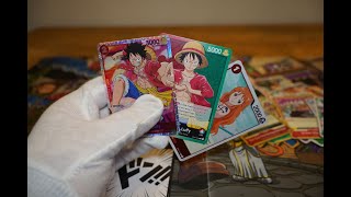 Lets Open Some Cards One Piece OP01 Boosters [upl. by Aikemehs]