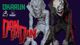 Zbrush Timelapse I Okarun  Dandadan  Rough sculpt 5 hours [upl. by Reve]