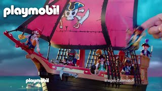 Bateau Pirates 🌋 PLAYMOBIL en Français [upl. by Kania669]