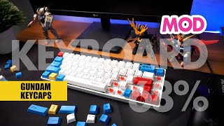 Modifikasi mechanical keyboard 65 Da meca air S feat Keycaps Gundam pressplay [upl. by Eleda]