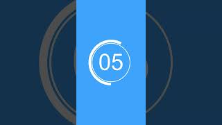 10 second timer countdown video dodger blue and light sky blue portrait video 🕒️ [upl. by Anilad]