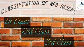 Classification of red brick  types of red bricks  Building material  some important pts [upl. by Ztnaj471]