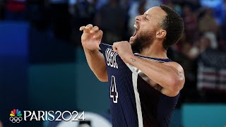 Watch Team USA Steph Curry close out fifth consecutive mens basketball gold medal  Paris Olympics [upl. by Cross]