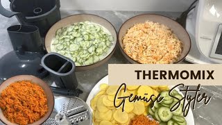 Thermomix Gemüse Styler einfach erklärt  3 Rezepte  Bedienung  Gemüse Styler Bedienung [upl. by Letti]