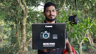 Unboxing new mirrorless cameraCanon Eos R100 mirrorless camera review and priceShakil vlogger 07 [upl. by Auhsohey]