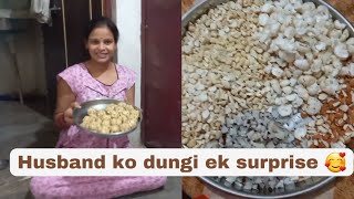 mewe ke laddu ki recipe surprise for husband😘sapna suhana vlogs 💖 [upl. by Newsom]