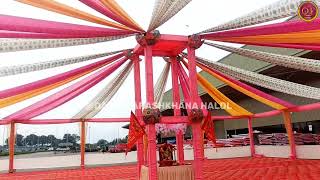 Jcb company navratri festival decoration mandap 7575 [upl. by Mairb]