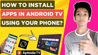 Install Apps amp Games in Android TV using Phone  Aptoide TV  Tutorial in MI TV  Pen Drive [upl. by Tandy]