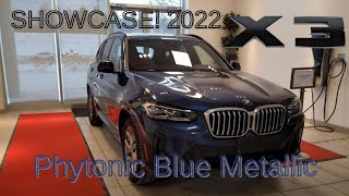 SHOWCASE 2022 BMW X3 xDrive30i Phytonic Blue on Cognac [upl. by Lleroj548]