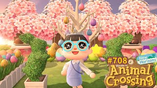 Cerisiers en fleurs avec ma déco de Pâques 🐣🏝️ Animal Crossing New Horizons 708 Lets play [upl. by Jorie]