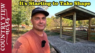 Metal Roofing and Creating a High Use Area for Our Fence Line Hay Feeder [upl. by Suired616]