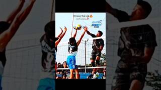 Powerful attack 🤯 Blocker Hand💔 volleyball kerebilchi livebigagency 4rabetind shorts short [upl. by Werra444]