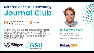 Malaria Genomic Epidemiology Journal Club 2024  Andrew Balmer [upl. by Yurik]