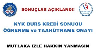 Kyk Kredi Burs Sonuçları Açıklandı  BUNU YAPMAZSAN HAKKIN YANAR [upl. by Nahgen]