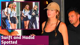 Taylor Swift amp Gigi Hadid Spotted Leaving Tribeca Apartment for NYC Dinner [upl. by Veleda147]