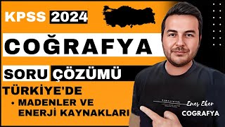 38 KPSS 2024 I Türkiyede Madenler ve Enerji  Soru Çözümü I Enes Hoca kpsscoğrafya kpss2024 [upl. by Eiramlatsyrc67]